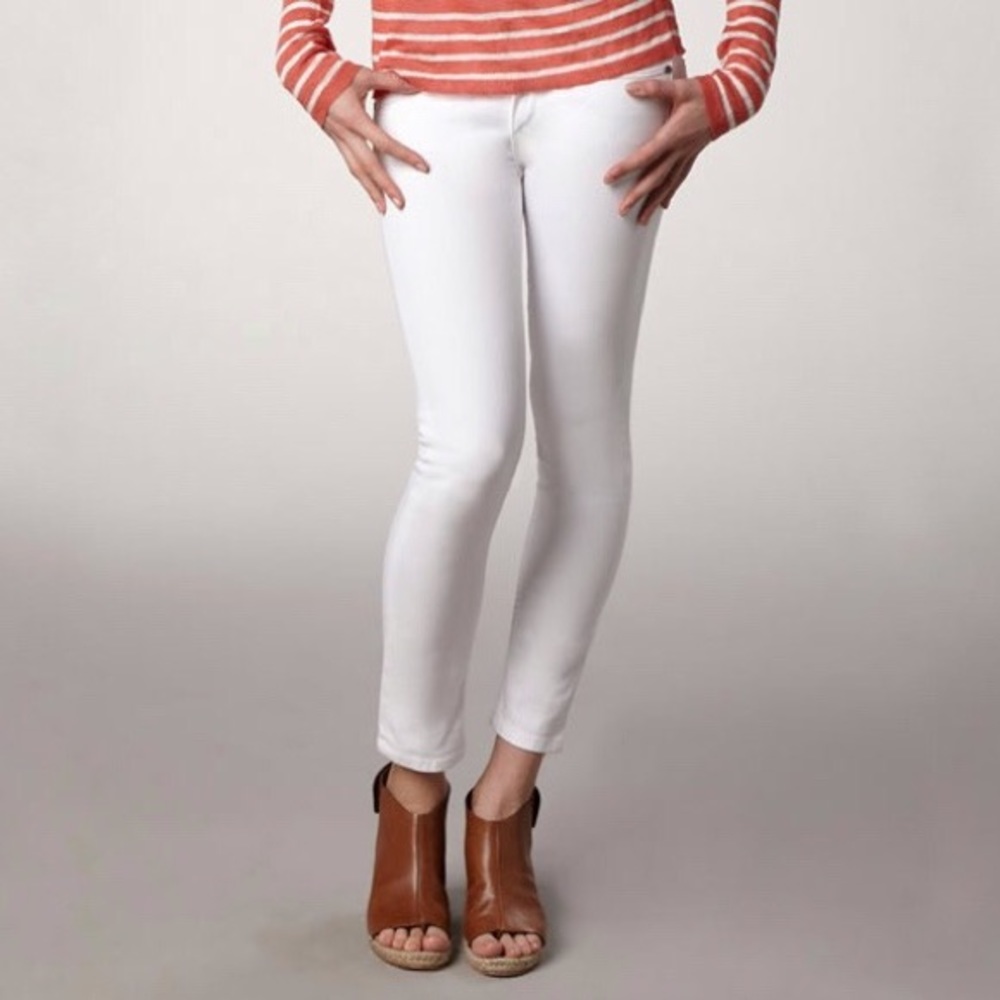 Vince Womens White Crop Skinny Ankle Jeans Mid Rise DV102-2151 size 32